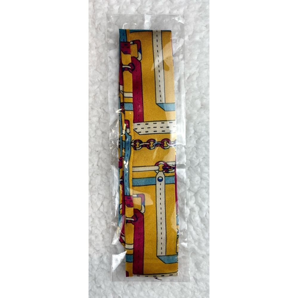 (NWOT) 3-Piece Multicolored Patterned Twilly Scarf Bundle - Picture 6 of 13